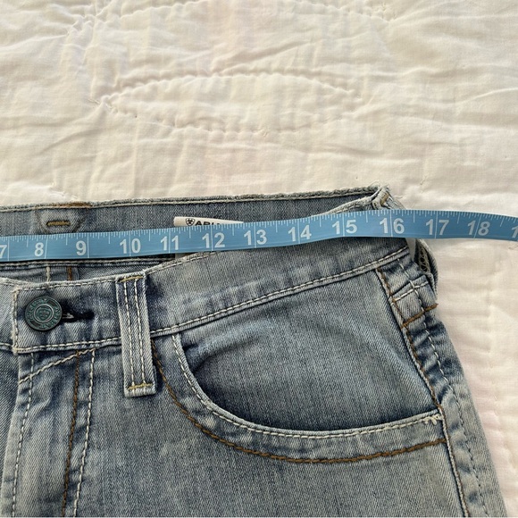 Ariat M7 Rocker Straight Leg Jeans Mens 32X34 Blue Faded Western Slim Fit Grunge - Picture 9 of 16